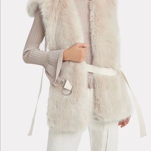 White Faux Fur vest
